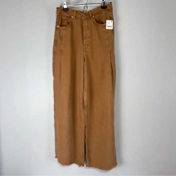 FREE PEOPLE NWT *Sold Out* Old West Slouchy Jeans Wide Leg Tumbleweed Pants - Picture 8 of 13